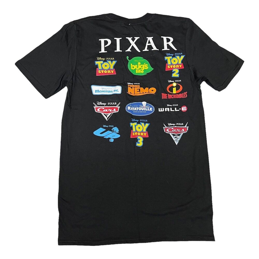 Pixar Movies Sz S T-Shirt Bugs Toys‎ Nemo Cars Up Monsters Ratatouille Universal
